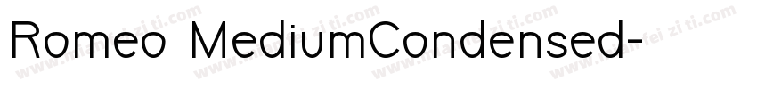 Romeo MediumCondensed字体转换